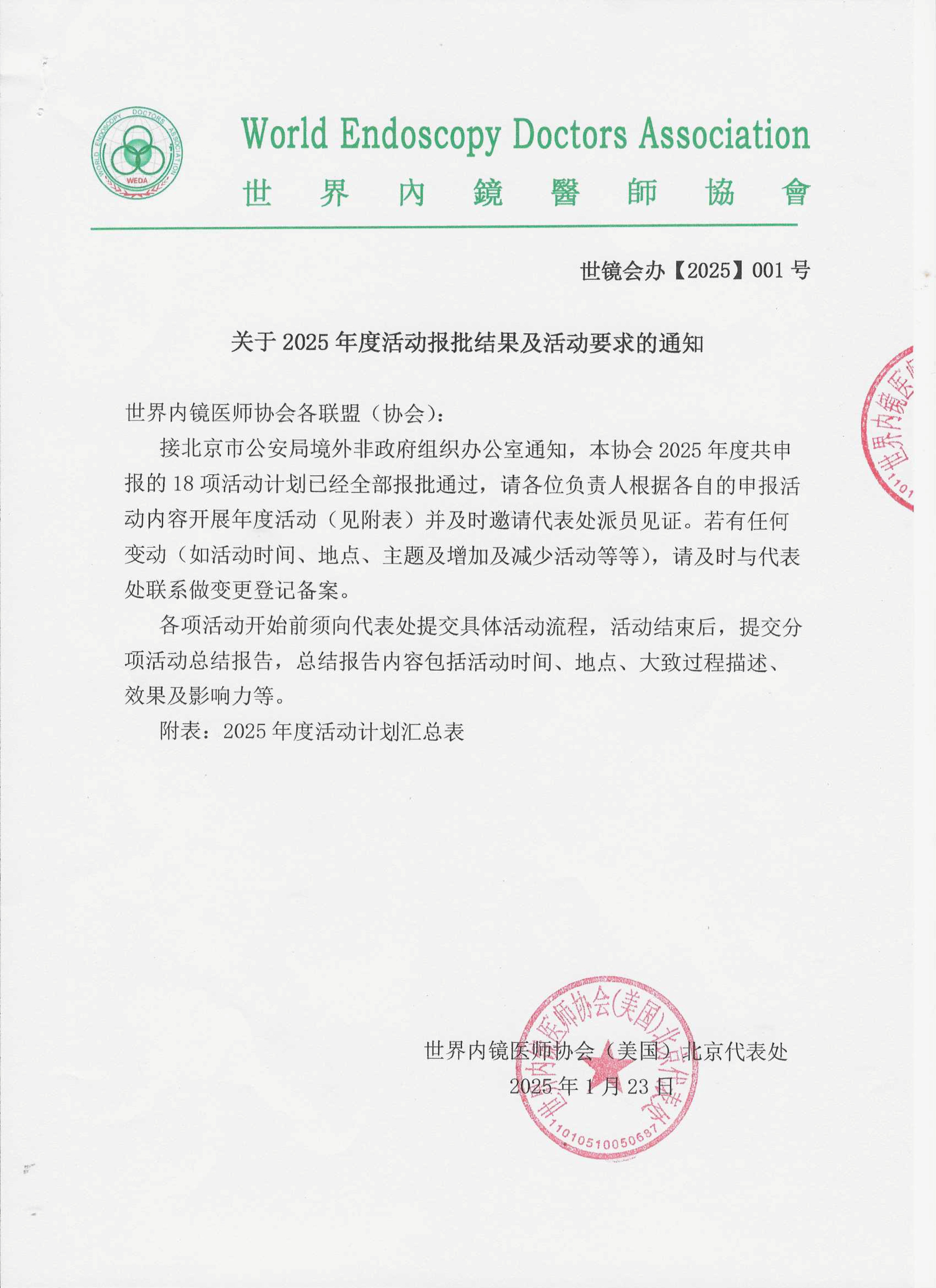 关于2025年度活动报批结果及活动要求的通知_Page1.jpg